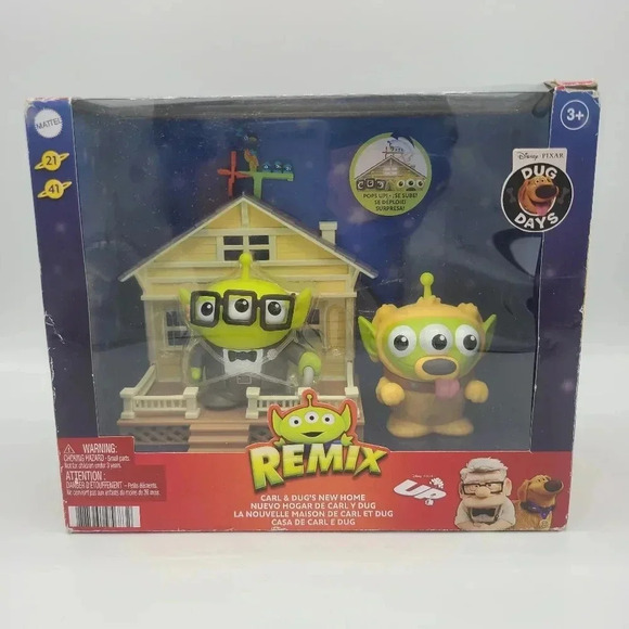 Disney Pixar Mattel Alien Remix Carl & Dug's New Home Action Figures Play Set - Picture 1 of 16